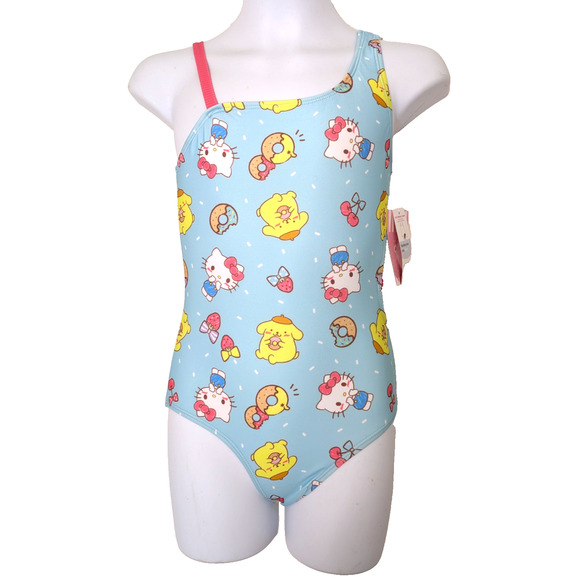 Sanrio Other - Girls Sanrio Hello Kitty 1 Piece Swimsuit 7/8 Blue Multicolor